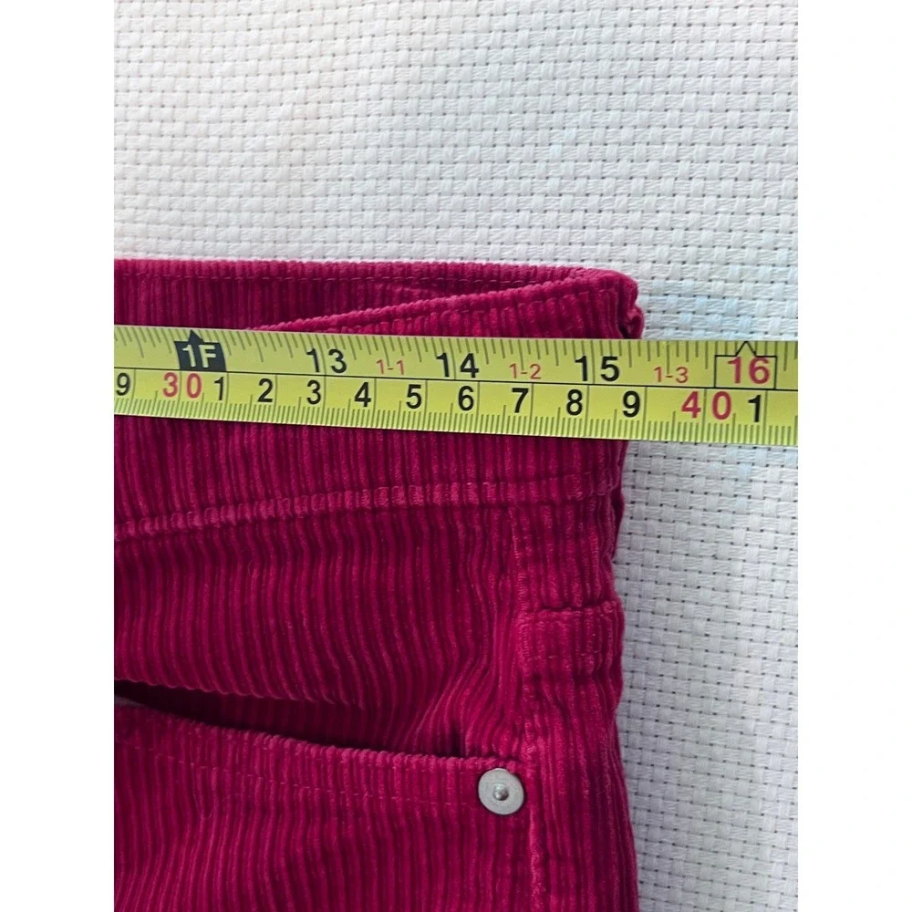 Banana Republic Mens Red Corduroy High Rise Straight‎ Pants Size 30x30 (tag 27L)